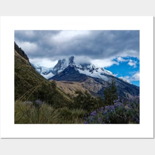 Cloud covered mountain Posters and Art